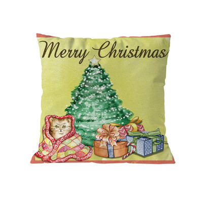 

Tailored Merry Christmas Cushion Cover Square Pillow Case Home Decor