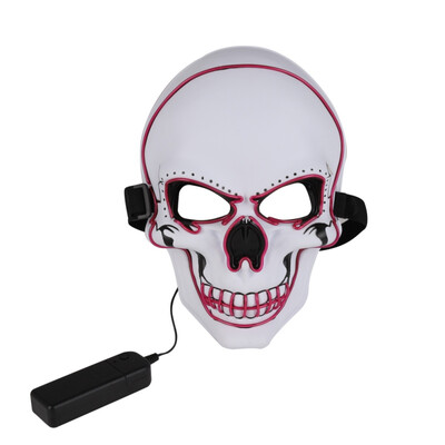 

Halloween EL Wire Light Up Mask Scary Skull Shaped Mask For Adult Halloween Party Cosplay Costume Supplies