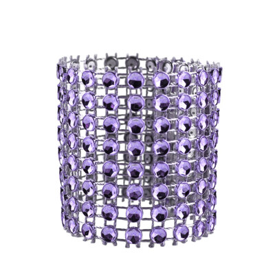 

10Pcs Rhinestone Napkin Ring Serviette Holder Wedding Holiday Party Table Decor