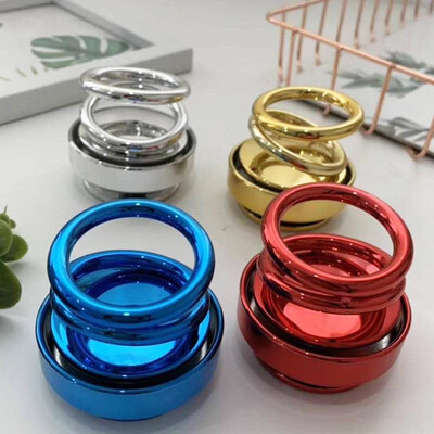 

Shaking the same paragraph 2019 new solar suspension double ring rotating car aromatherapy car perfume decoration decoration Blue-