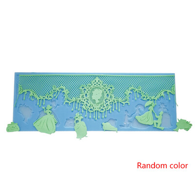 

Wedding Decoration Lace Mat Fondant Beauty Silicone Flower Baking Sugar Cake Lace Mold Random Color