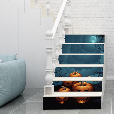 

〖Follure〗Halloween Pumpkin Stereo Stickers 3D Stair Stickers Can Be Moved Decor