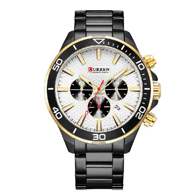 

CURREN 8309 Watch Men Sport Quartz Calendar Day Minute Second Round Dial Wrist Stainless Steel Luminous Pointer Fashion Causal Wat