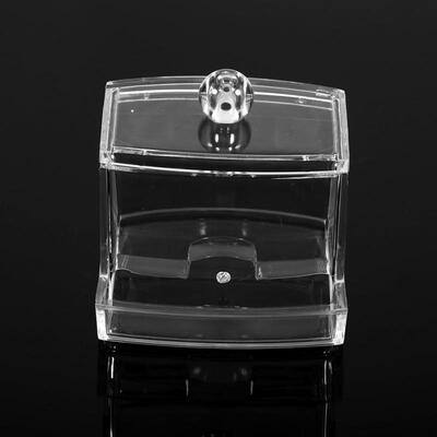 

Greensen Practical Cotton Swab Q-tip Makeup Storage Organizer Box Cosmetic Transparent Holder Case