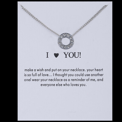 

Sale 26 Letters Pandent I Love You Fashion Simple Silvery Chain Rhinestone Charm Crystal Women Necklace Jewelry Gift