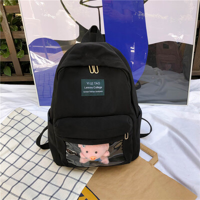 

A transparent backpack&shoulder bag for Xia Xiaoqingxin schoolbag girls in Korean version of senior high school students