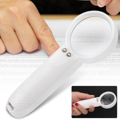 

Greensen Multifunctional 50mm Lens Reading Assist Tool Magnification 5X Handle Magnifier with LED Light