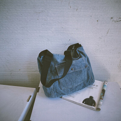 

Tailored Canvas Bag Female Diagonal Shoulder Bag Portable Simple Wild Bag Student Bag