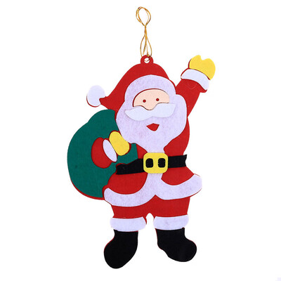 

Toponeto Santa Claus Christmas Decorations Snowman Deer Christmas Felt Ornament Pendant