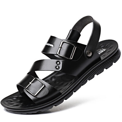 

YONGHENGMEILI Genuine leather mens soft bottom beach shoes 7144