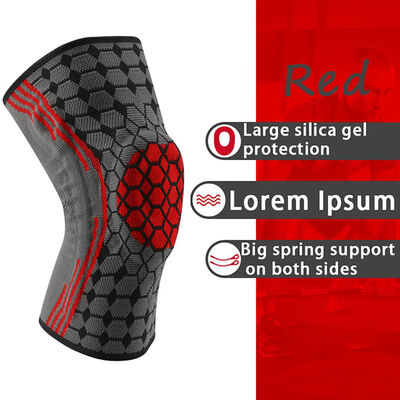 

1 pair Sport Knee support Outdoor Breathable Durable Portable Protect Muscles Silica Gel Spring Knee Pads
