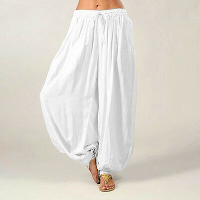 

HAREM TROUSERS Ali Baba Pants Aladdin Afghan Genie Hippy Yoga Jumpsuit Cotton