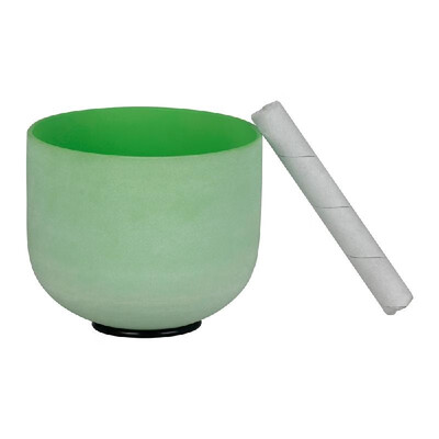 

8 Inch Crystal Singing Bowl B Note with Mallet & Rubber O-Ring for Music Making Musical Healing Meditation Yoga Home Office Decora