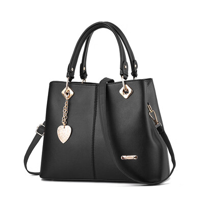 

2019 new European&American big bag new ladies bag big bag PU leather simple shoulder bag handbag