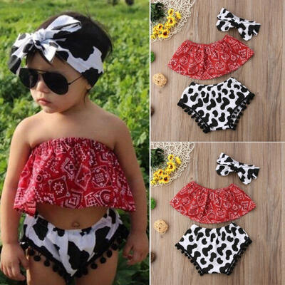 

Newborn Infant Baby Girls Romper Jumpsuit Bodysuit Headband Clothes Outfits Set