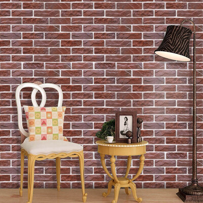 

〖Follure〗Simulation Brick Stone Rustic Effect Self-adhesive Wall Sticker Home Decor A