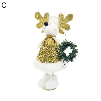 

Christmas Angel Deer Santa Snowman Doll Ornament Xmas Desktop Party Window Decor