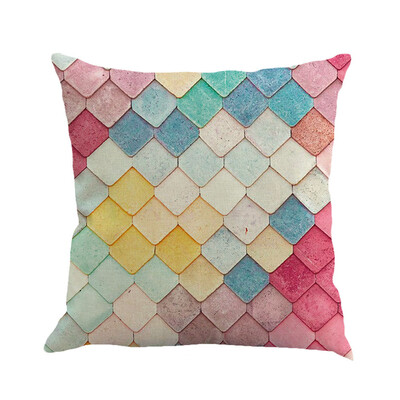 

〖Follure〗Geometry Painting Linen Cushion Cover Throw Pillow Case Sofa Home Decor