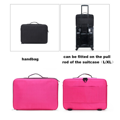 

Cosmetic Case Organizer Waterproof Large Capacity Makeup Storage Bags Travel Beauty Artist Brush Box with Shoulder Belt