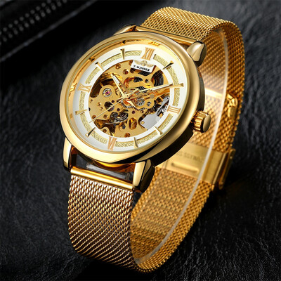 

Gobestart T-WINNER Fashion Hollow Luxury Design Business Fashion Mens Mechanical Watch