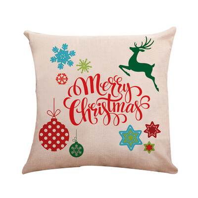 

Tailored Christmas Linen Square Throw Flax Pillow Case Decorative Cushion Pillow Cover