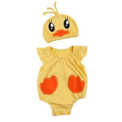 

Cute Baby Clothes Cartoon Baby Boy Girl Rompers Cotton Animal Infant Jumpsuit Hat Set Newborn Baby Costumes