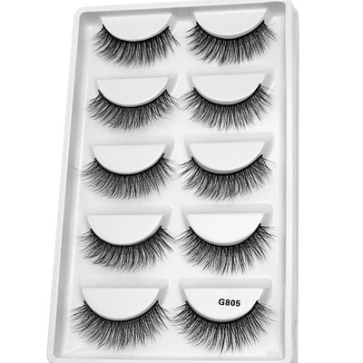 

〖Follure〗3D Eyelash Imitation Mink Natural Thick False Eyelash 5 Pairs