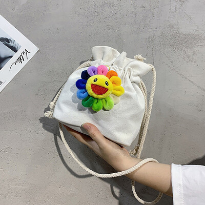 

Tailored Women Fashion Canvas Sun Flower String Purse Shoulder Handbag Casual Bucket Bag