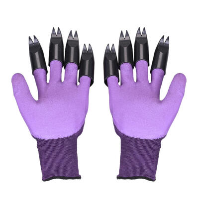 

1 Pair Garden Gloves 8 Hand Claw Fingertip ABS Plastic Gloves for Household