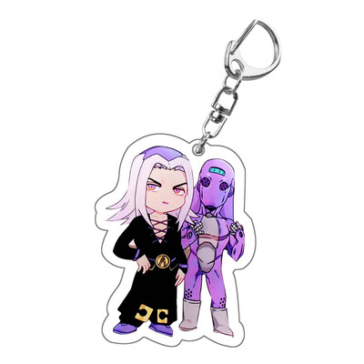

CAR-TOBBY Anime Jojo Bizarre Adventure Acrylic Pendant Keychain Cosplay Prop Accessories Key Ring