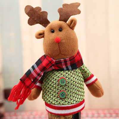 

Wine Bottle Cover Clothes Santa Claus Snowman Deer Decoration For Christmas