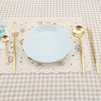 

Greensen 304 Stainless Steel Spoon Fork Titanium Plating Tableware Western Cutlery