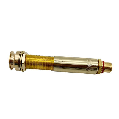 

Guitar Pickup Tail Nail Converter Endpin Jack Adapter Copper Material Gold Plated 635mm Female to RCA Female Interface