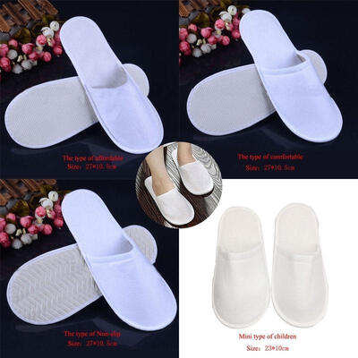 

Fashion 1Pair High Quality White Hotel Slippers Disposable Slippers SPA Slippers 4Types