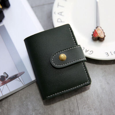 

Fashion Women Purse Solid Leather Small Wallet Ladies Hasp Short Clutch Wallet Vintage PU Leather Women Money Bags