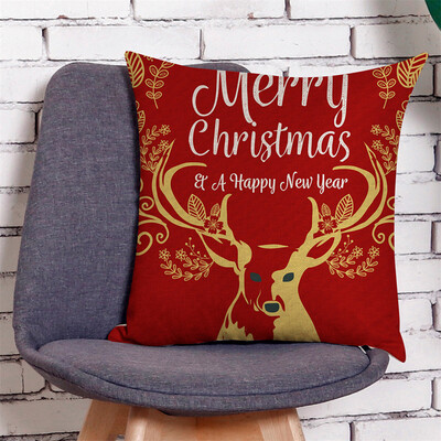 

Siaonvr Home Decor Cushion Cover Merry Christmas Pillowcase Sofa Throw Pillow Covers