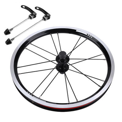 

Greensen 1 Pair 16inch Aluminium Alloy Wheel Set V Brake for Folding Bike Bicycle