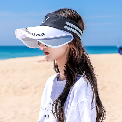

Hat girl summer Korean version of the sky top sun hat shade UV big along the sun hat cycling out of the sun hat