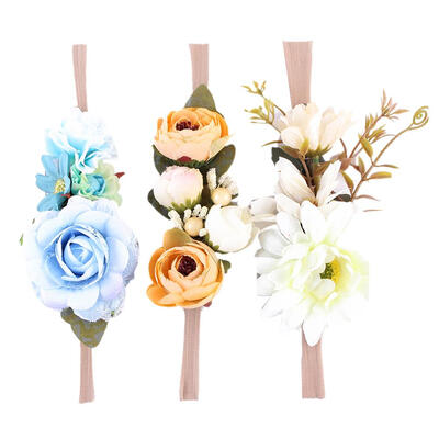 

3pcspack Colorful Flowers Baby Kid Children Headdress Toddler Headbands