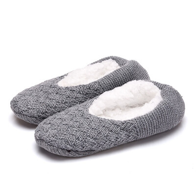 

Women Soft Winter Warm Non Slip Knitted Slipper Socks Gripper Soles Plush New