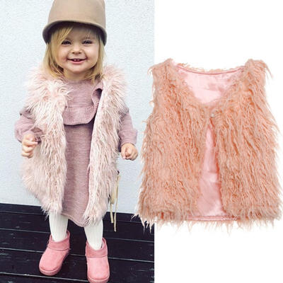 

Toddler Kids Baby Girls Tops Vest Warm Winter Coat Outerwear Jacket Waistcoat