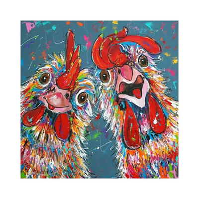 

5D DIY Full Drill Diamond Painting Rooster Hen Cross Stitch Embroidery Kit