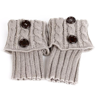 

Stylish Comfortable Calf Cover Warm Socks Set Winter Knitting Twist Calf Enveloped Short Sock