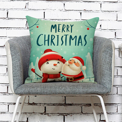 

Siaonvr Home Decor Cushion Cover Merry Christmas Pillowcase Sofa Throw Pillow Covers