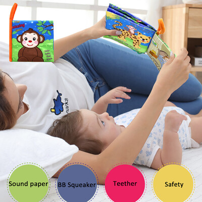 

YIWULABaby Lovely Animal Cloth Book Baby Toy Cloth Development BB Sound Books