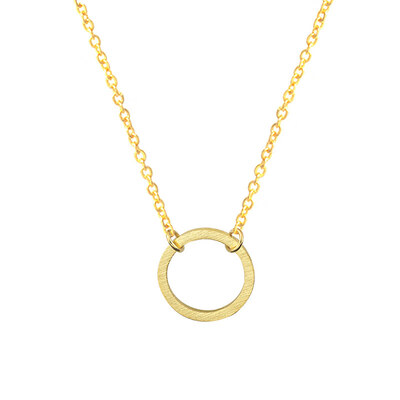 

Hot Shiny Paved Tiny Crysral Circle Round Necklaces & Pendants Silver Rose Gold Color Chain Jewelry For Women