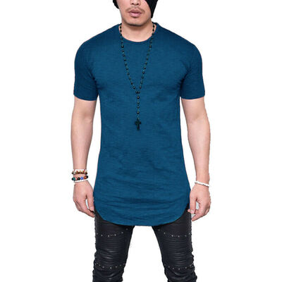 

MENS T-SHIRT EXTRA LONG TALL BODY URBAN TEE OVERSIZED PLAIN TOP OFFER