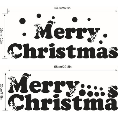 

Tailored Merry Christmas Home Household Room Wall Sticker Mural Decor Decal Removable New