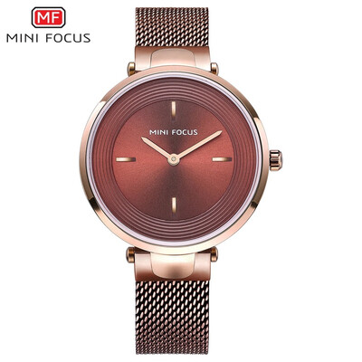 

MINI FOCUS Fox watch womens watch simple fashion steel mesh with watch