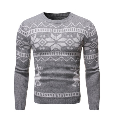 

Mens Novelty Christmas Sweater Retro Vintage Jumper Snowflake Knitted Xmas Tops